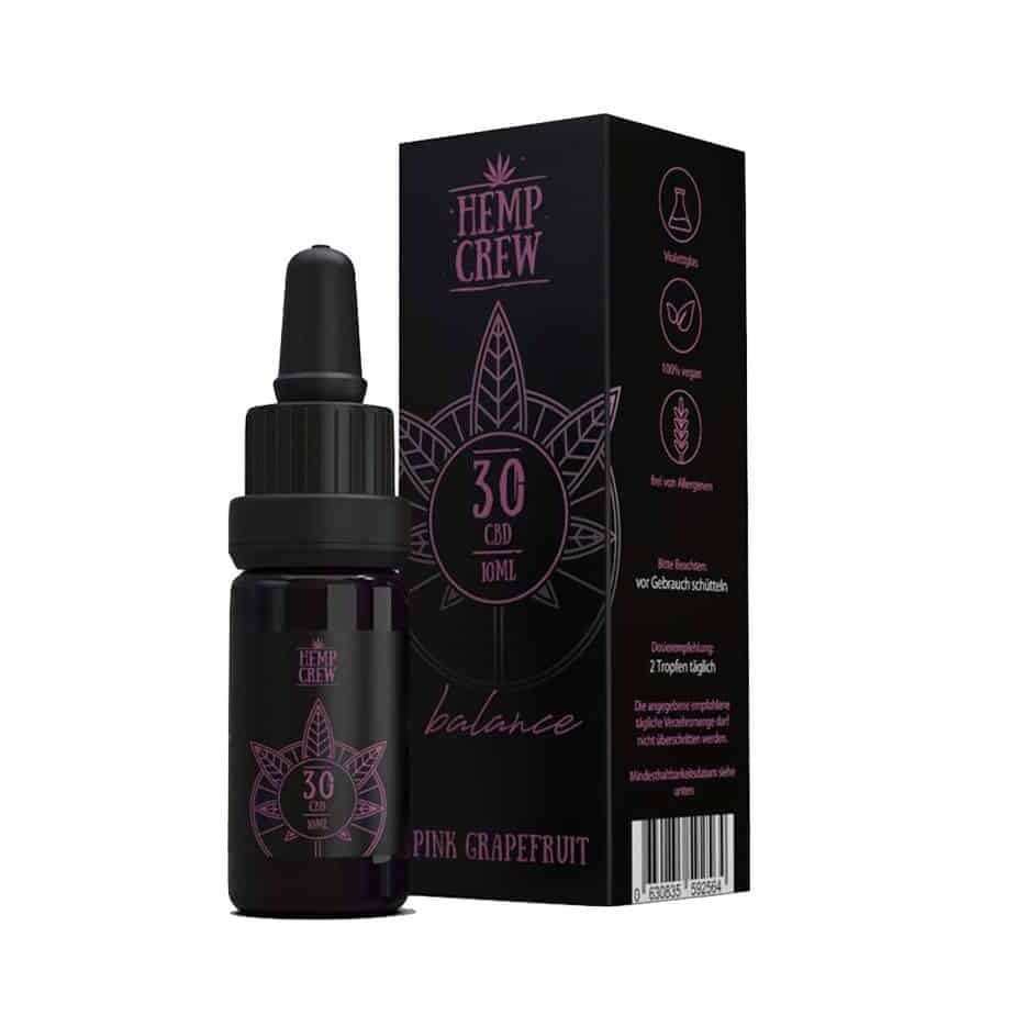 HempCrew CBD Öl 30% 10ml Orange/Melisse - Pink Grapefruit - Ingwer/Zitrone - Balance - Pink Grapefruit