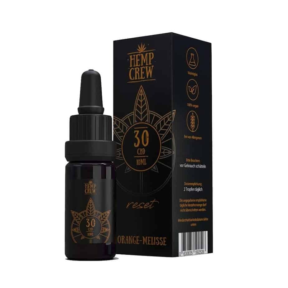 HempCrew CBD Öl 30% 10ml Orange/Melisse - Pink Grapefruit - Ingwer/Zitrone - Reset - Orange/Melisse