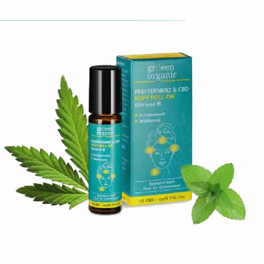 Gröeen Organic Pfefferminz & CBD Kopf/Nacken Wellness Roll-On - CBD Aromapflege