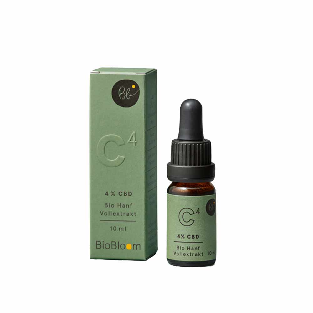 BioBloom CBD Öl 4 % - BIO CBD Hanföl Tropfen 10ml 30ml - 10 ml
