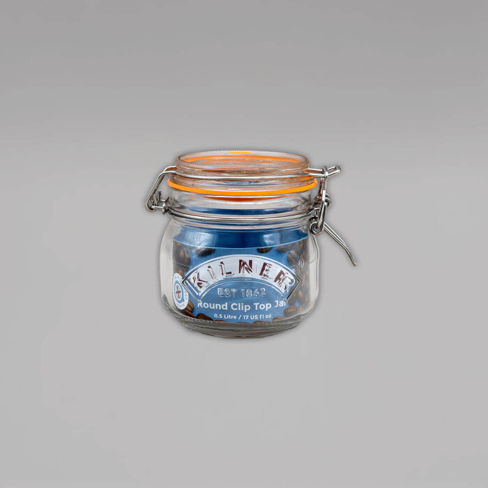 Kilner Weckglas, mit Bügelverschluss und Gummidichtung, 0,5L