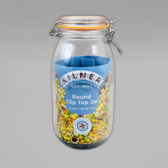 Kilner Weckglas, mit Bügelverschluss und Gummidichtung, 2L