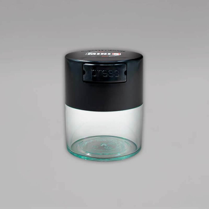 Minivac, transparent, 0,12 L, Schwarz