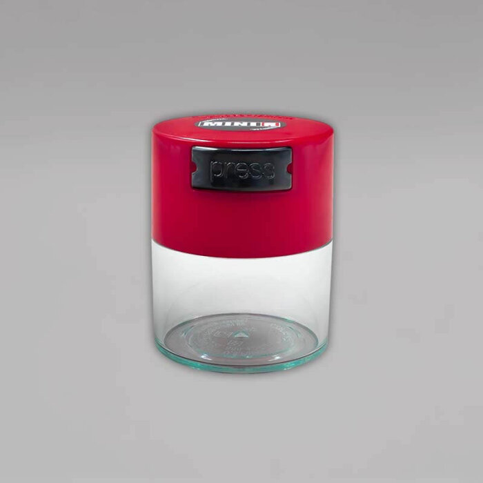 Minivac, transparent, 0,12 L, Rot