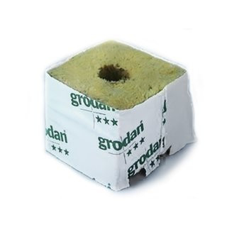 Grodan Steinwollblock 75x75mm - kleines Loch