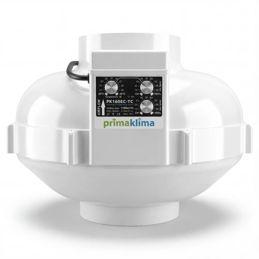 Prima Klima Temp-Control EC-Ventilator 160mm 1180m³/h (PK160EC-TC)
