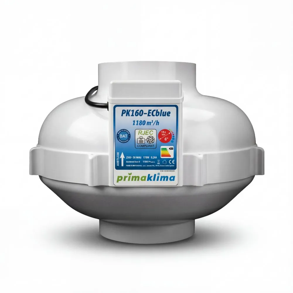 Prima Klima ECblue Abluftventilator 1180m³/h 160mm Anschluss