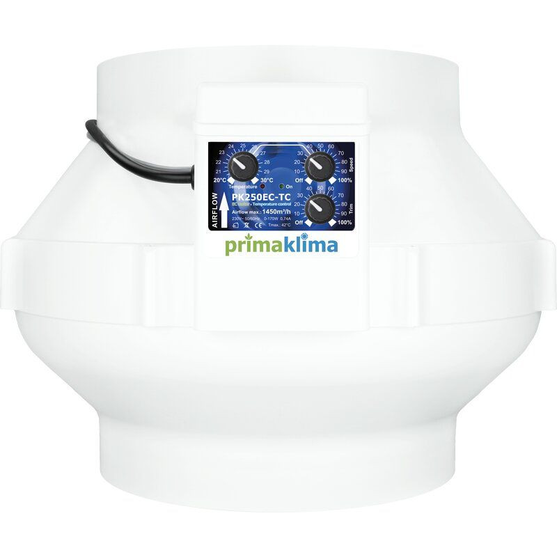 Prima Klima Temp-Control EC-Ventilator 250mm 1450m³/h (PK250EC-TC)