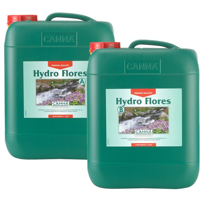 Canna Hydro Flores A+B (Hartes Wasser) Blütedünger 10 L