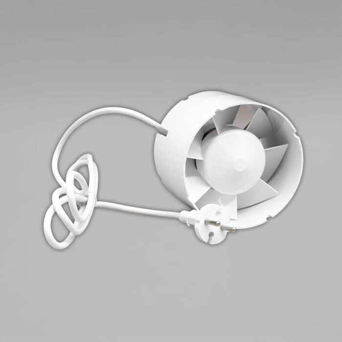 Axiallüfter, verkabelt, 185 m³/h, 125mm Anschluss