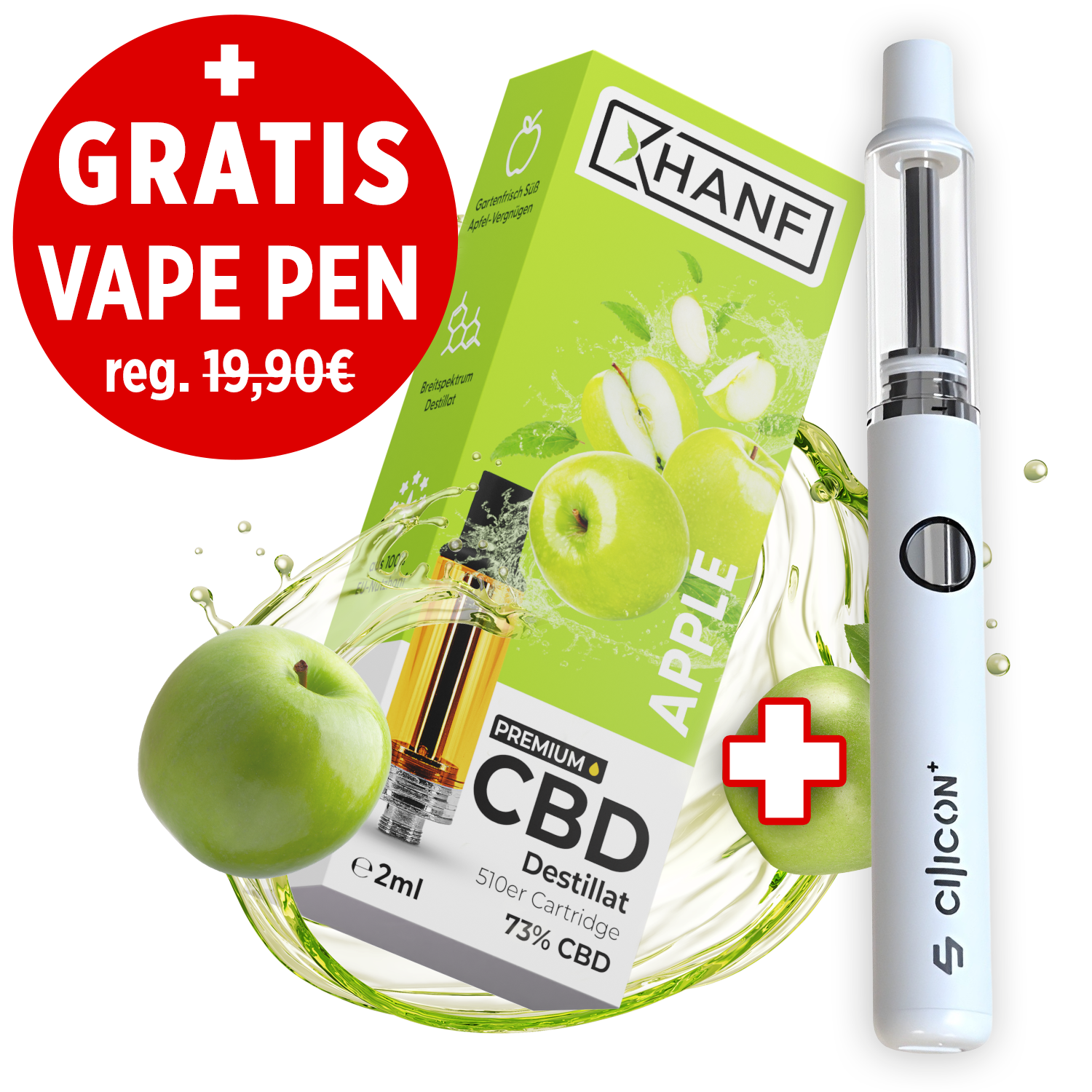 CBD Liquid Apple · 2 ml