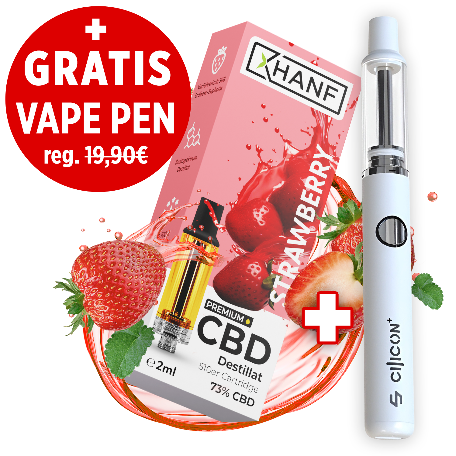 CBD Liquid Strawberry · 2 ml