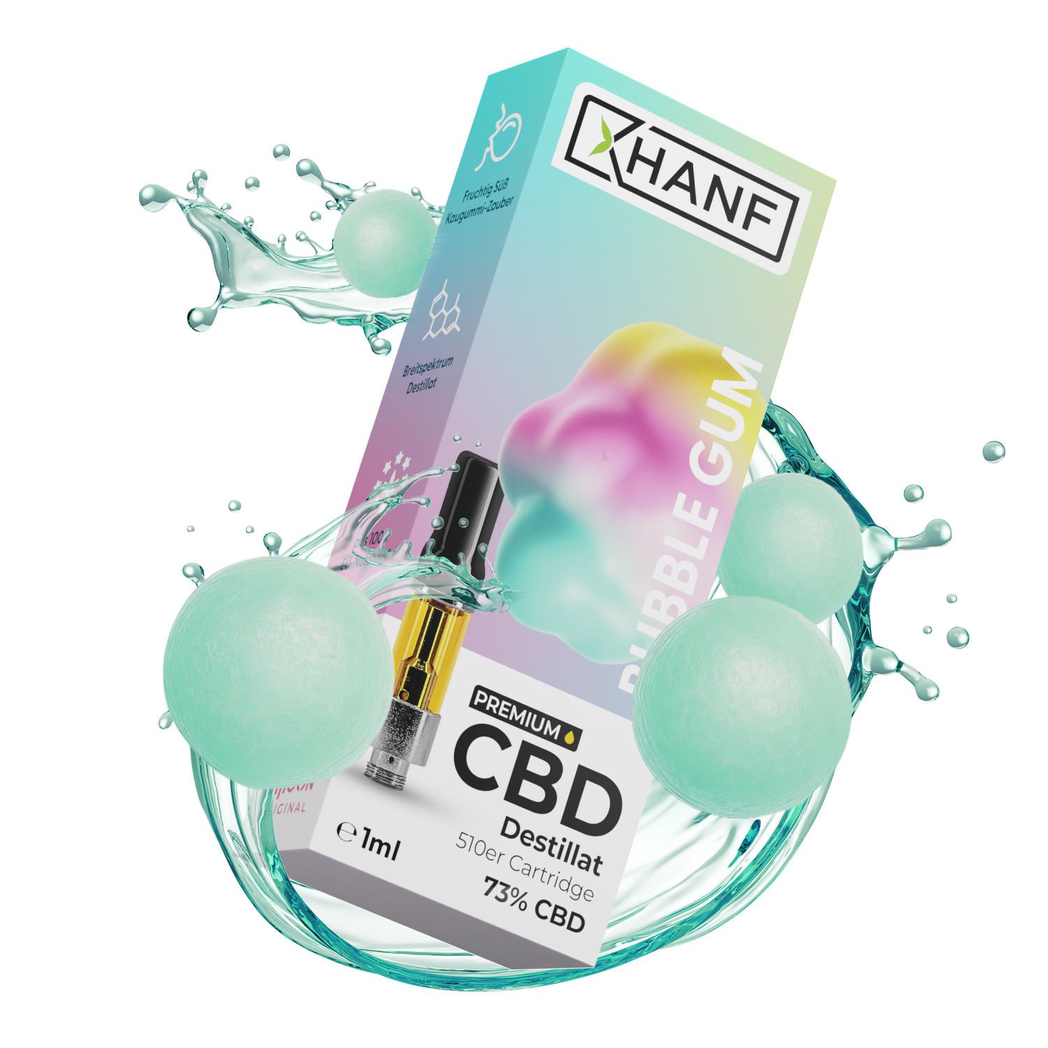 CBD Liquid Bubble Gum · 1 ml
