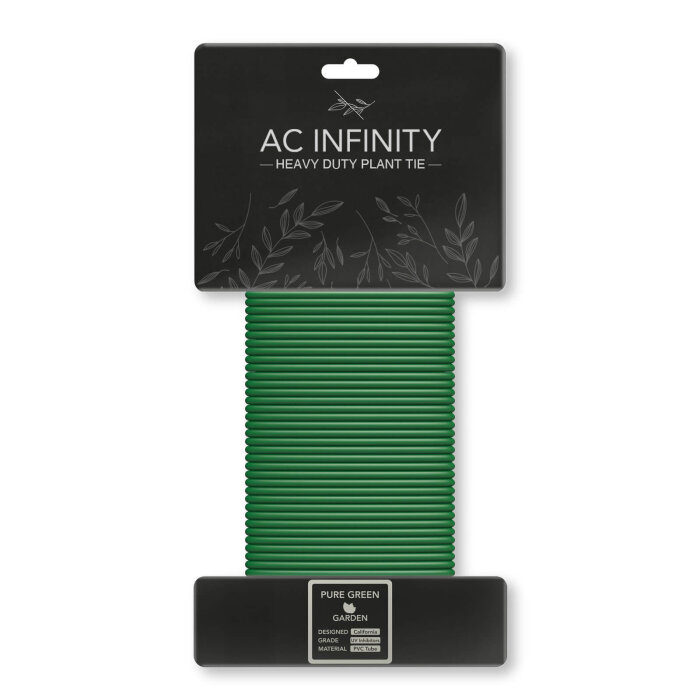 AC Infinity Heavy-Duty-Drahtbinder, Pflanzendraht, dünne gummierte Struktur, 10 m