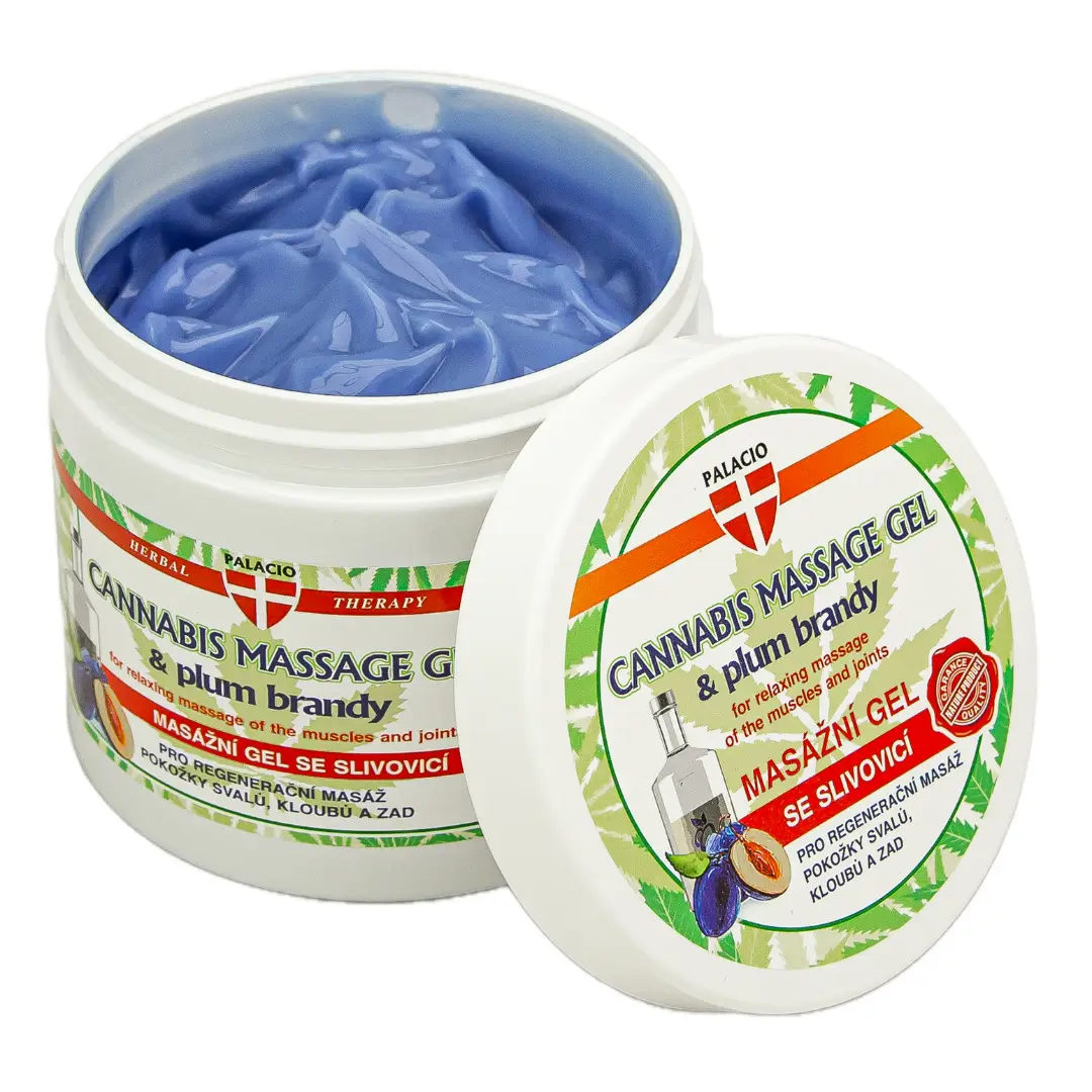 PALACIO Hanf-Massagegel mit Pflaumen Brandy 600 ml