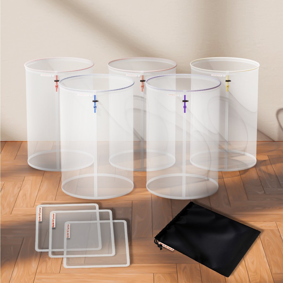 Spider Farmer 5er-Pack wiederverwendbare Filterbeutel aus Netzgewebe 25–220 Micron
