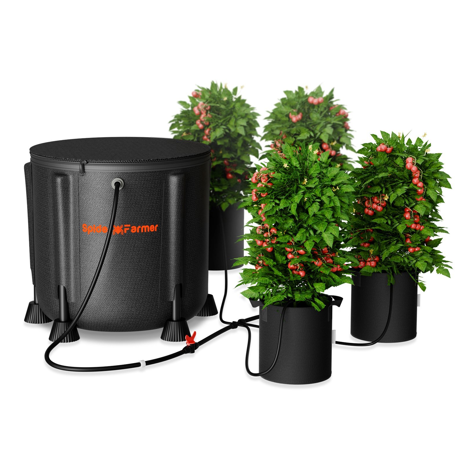 Spider Farmer Automatisches Tropfbewässerungssystem für Pflanzen, Wasserpumpe mit 8 Tropfstrahlern