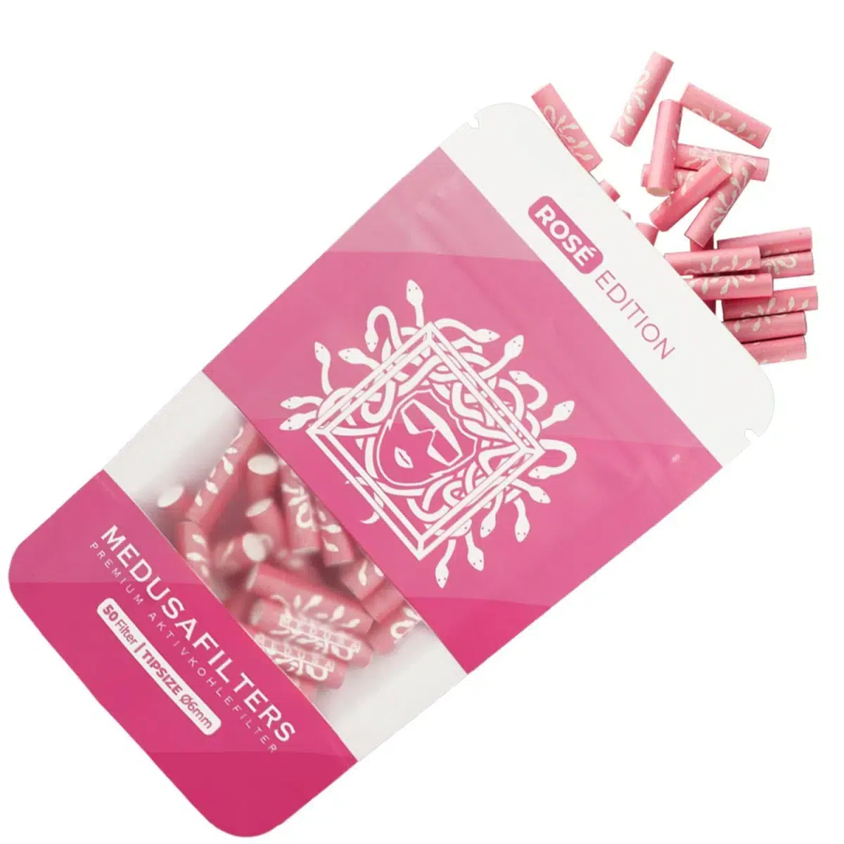 Medusafilters Aktivkohlefilter 6mm Rosé - 50 Stück