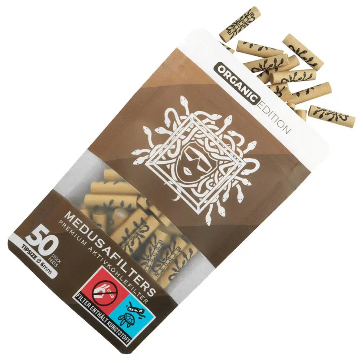 Medusafilters Aktivkohlefilter 6mm Organic - 50 Stück
