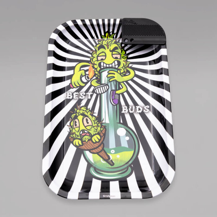 Best Buds Rolling Tray Smoke Me, Metall, 17,5 × 27,5 cm