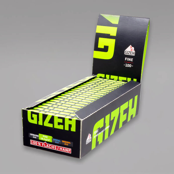 Gizeh Fine Black Zigarettenpapier, Box à 20 Heftchen
