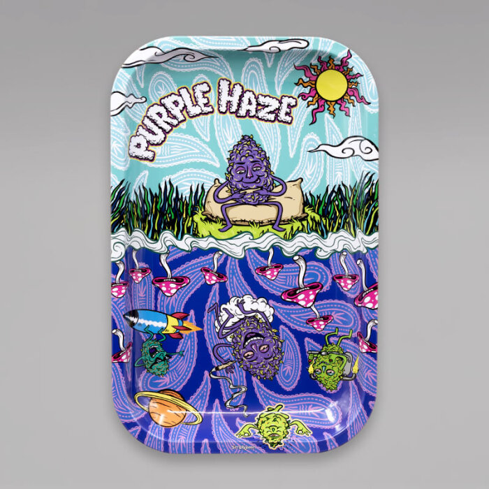 Best Buds Rolling Tray Purple Haze, Metall, 27,5 x 17,5 cm
