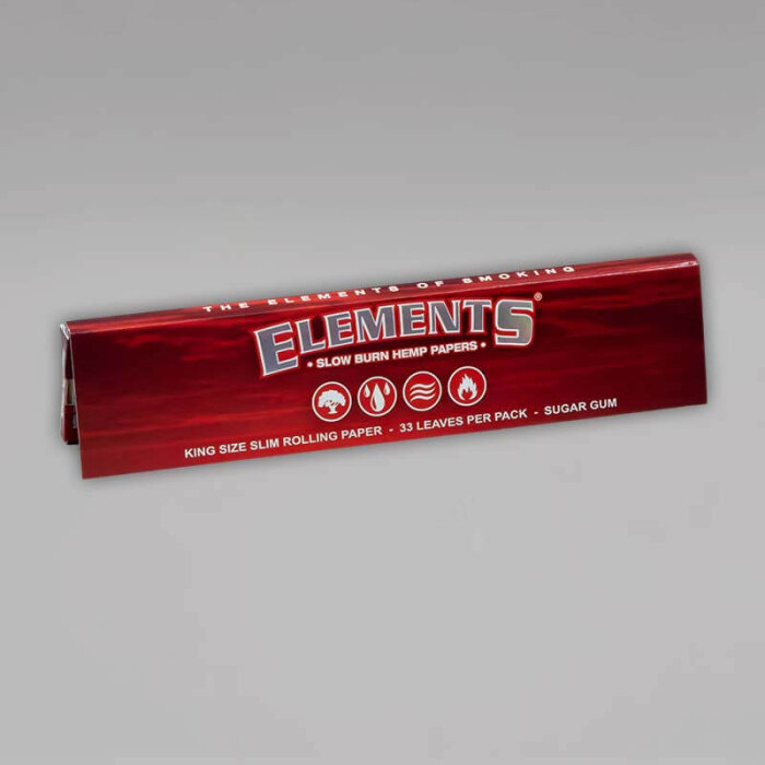 Elements, Slow Burn, King Size Slim Papers, Heftchen à 33 Blättchen