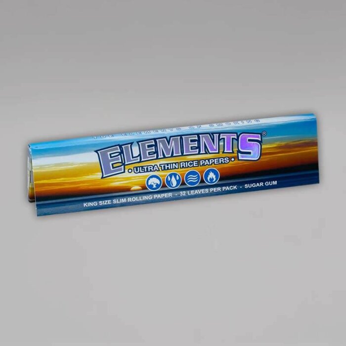 Elements King Size Slim Ultra Thin Papier, Heftchen à 32 Blättchen