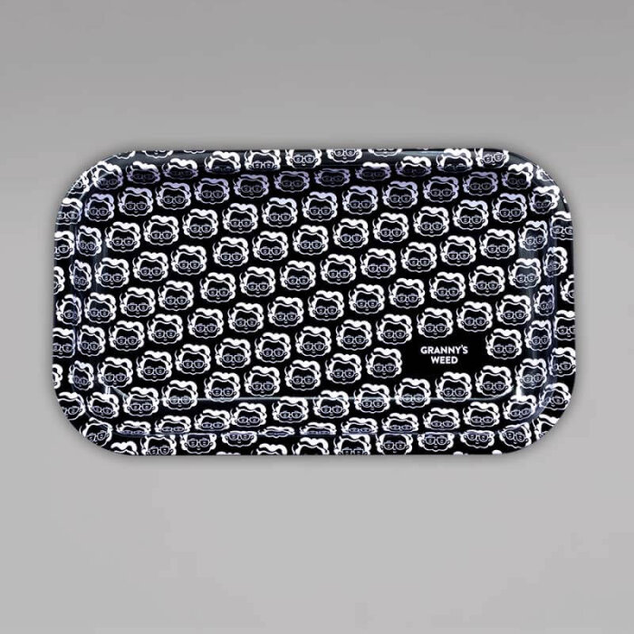 Granny's Weed Rolling Tray, 27 x 16,5 cm, Grannys' Black & White