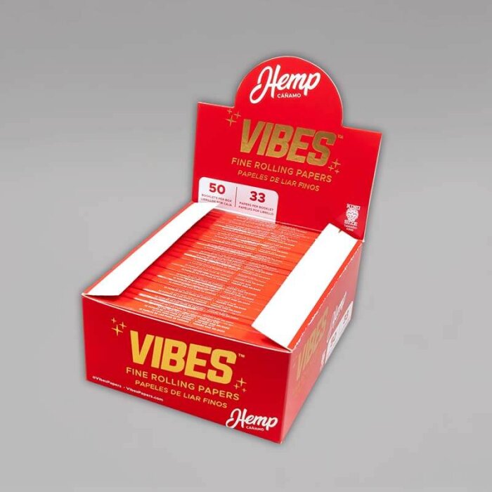 VIBES Papers King Size Slim Hemp, Box à 50 Heftchen