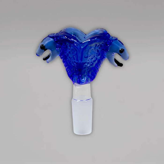 Bongkopf Kobra, 14,5er Schliff, Blau