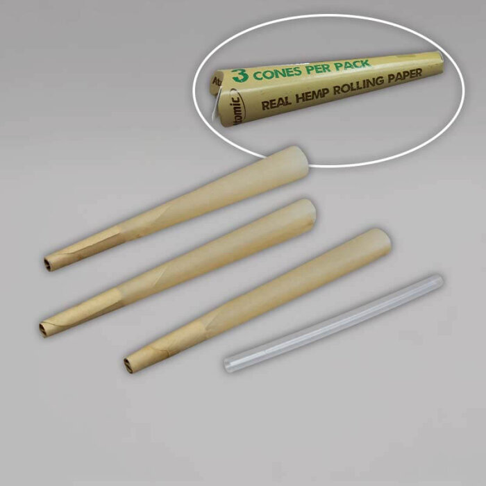 Atomic Cones Natur, 110 mm, Real Hemp Paper