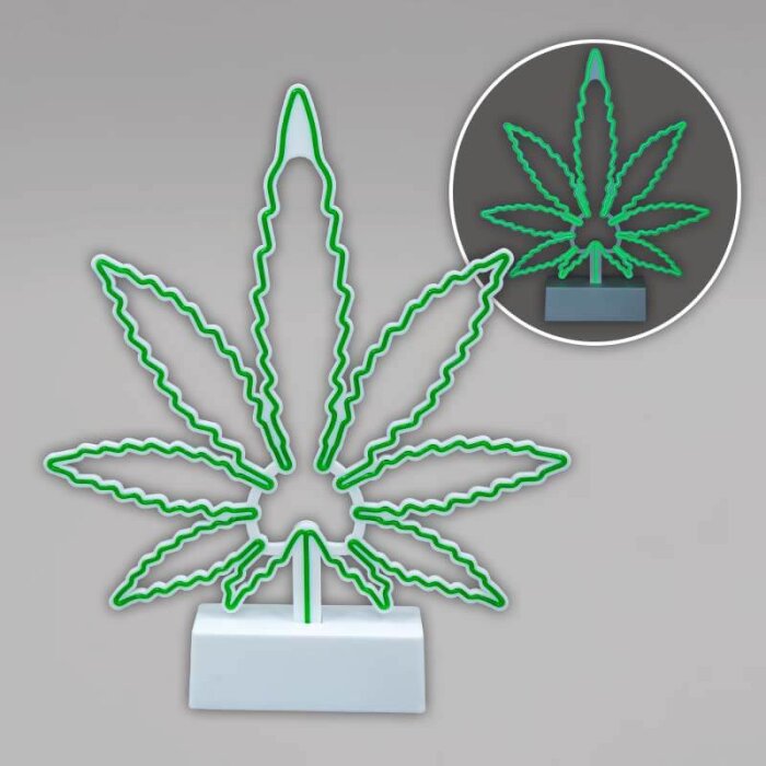 Neon-Leuchte, Cannabis Leaf