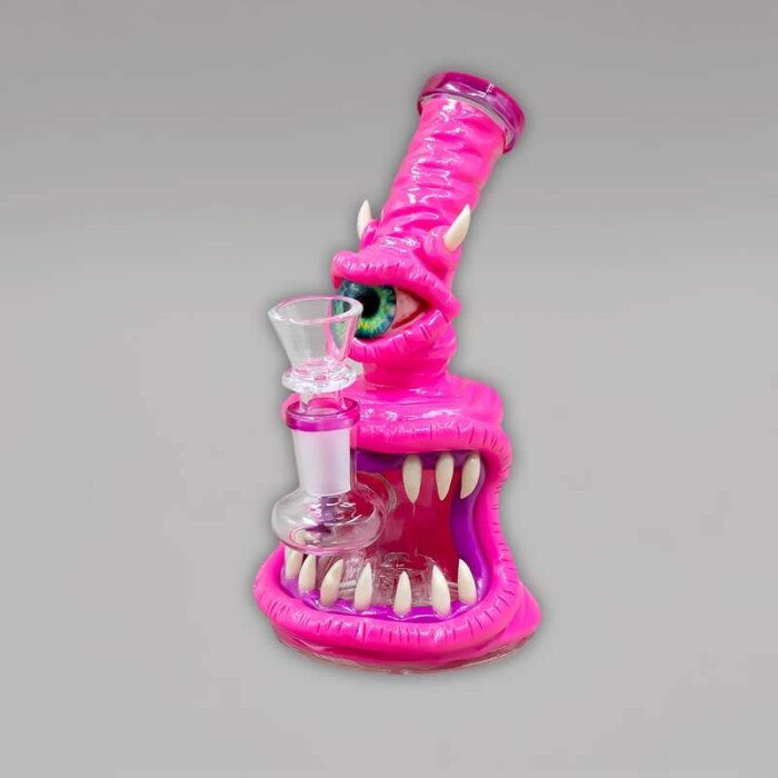 Monster Perkolator Glasbong, pink, 16 cm, 14,5er