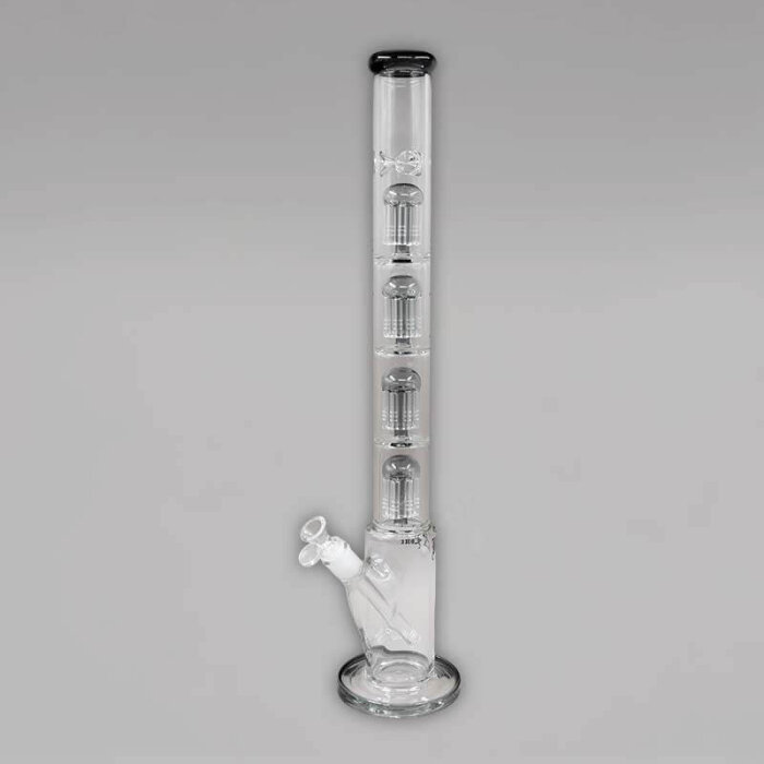 Black Leaf Skyscraper Perkolator-Bong, grau, 57 cm, 18,8er/14,5er Inside Cut