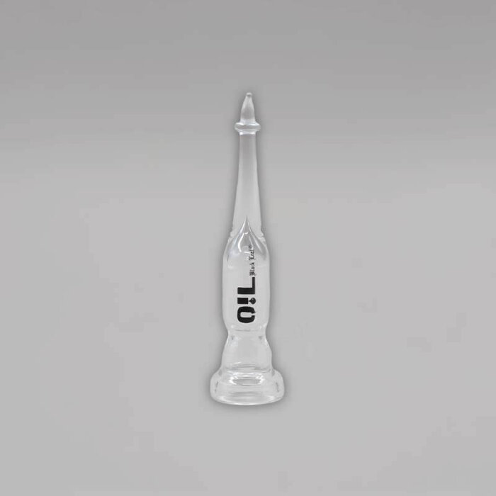 Oil black Leaf Carb Cap Dabber, Glas, 13 cm