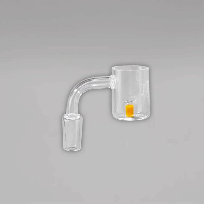 Black Leaf Quarz Banger mit Farbreaktor, 14,5er Schliff
