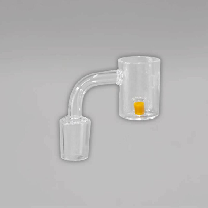 Black Leaf Quarz Banger mit Farbreaktor, 18,8er Schliff