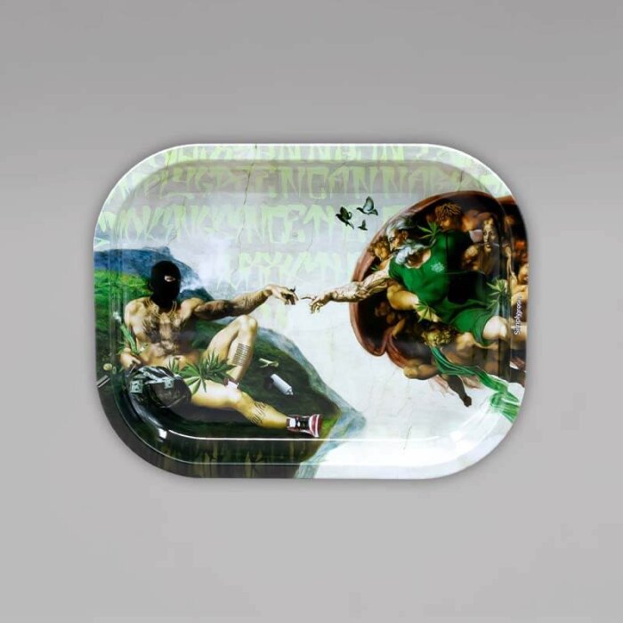 The Creation of Adam Rolling Tray, 18 x 14 cm