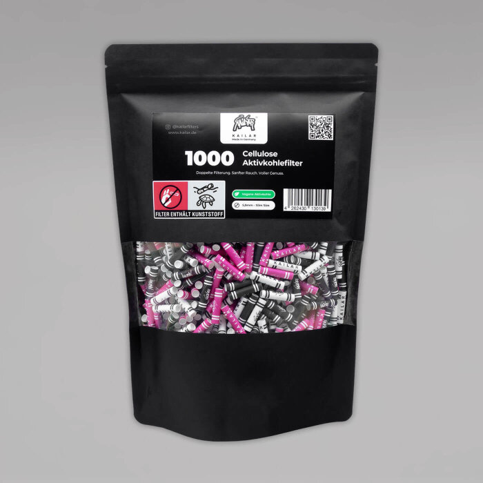 1.000 Kailar Slim Size Aktivkohlefilter, Mixed
