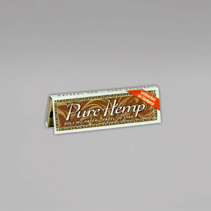 PURE HEMP Unbleached Regular Zigarettenpapier, Heftchen mit 50 Blättchen