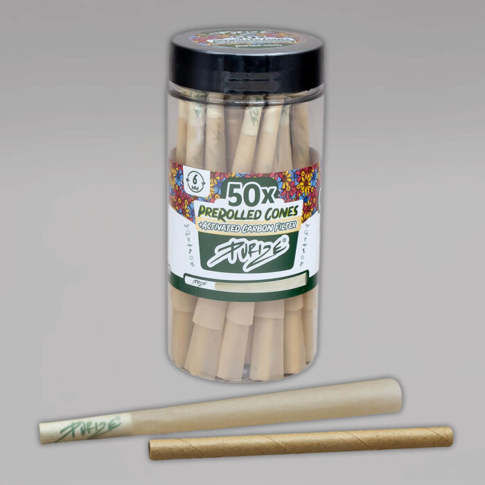 PURIZE Pre-Rolled KS Cones, XTRA 6 mm Filter, 50er Pack