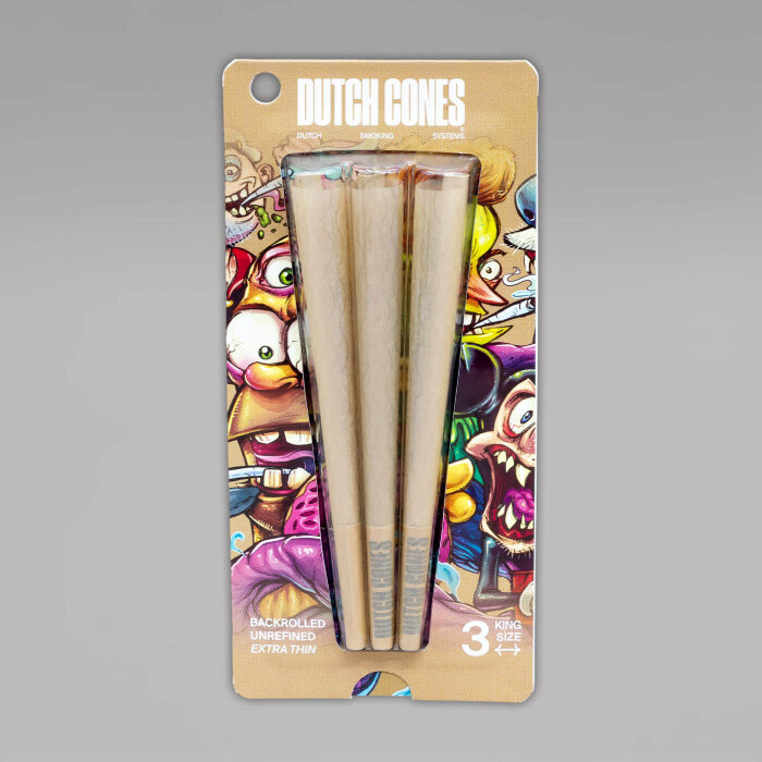 Dutch Cones Unbleached King Size, 3 Stück