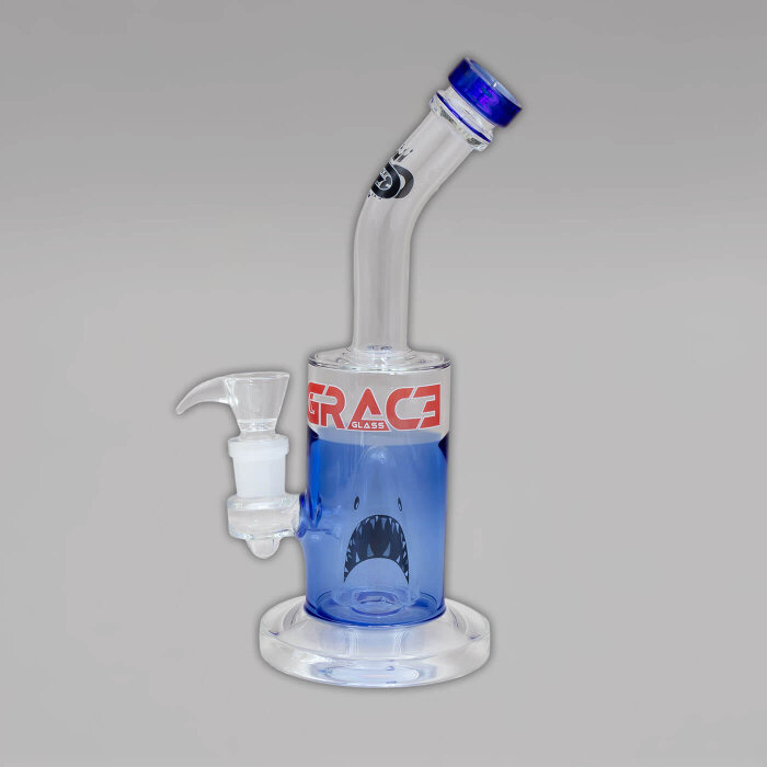 Grace Glass Shark Attack Bong Ocean Blue, 27,5 cm, 18,8er