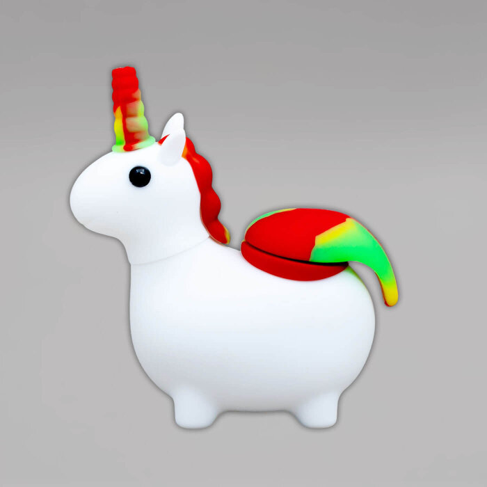 Silikonpfeife White Unicorn, 12 cm