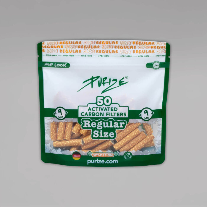 50 PURIZE Regular Size Aktivkohlefilter, Spy