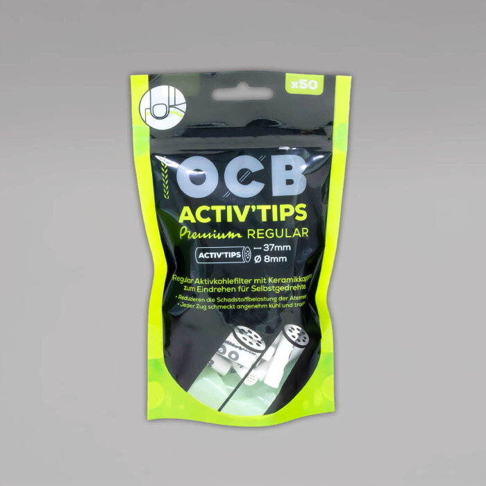 50 OCB Activ Tips Regular, 8 mm