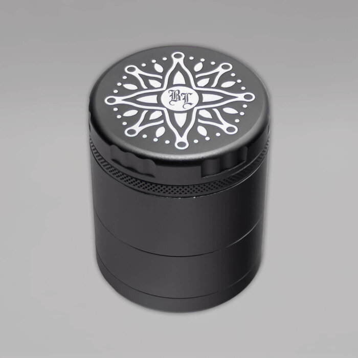Black Leaf CNC-Flower-Grinder, 5-teilig, 50 mm, Schwarz