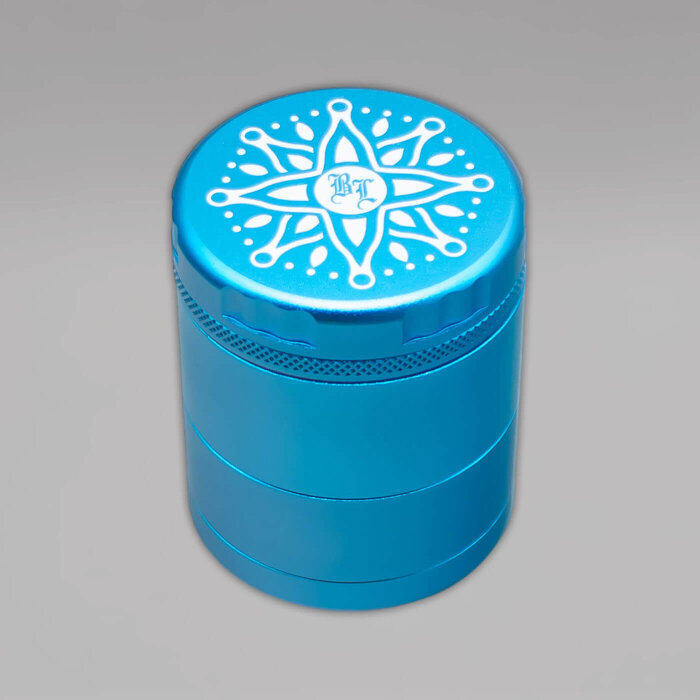 Black Leaf CNC-Flower-Grinder, 5-teilig, 50 mm, Blau