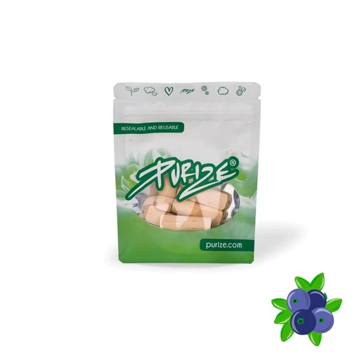 PURIZE Holzmundstück Dark Fruit Regular Size - 5 Stück